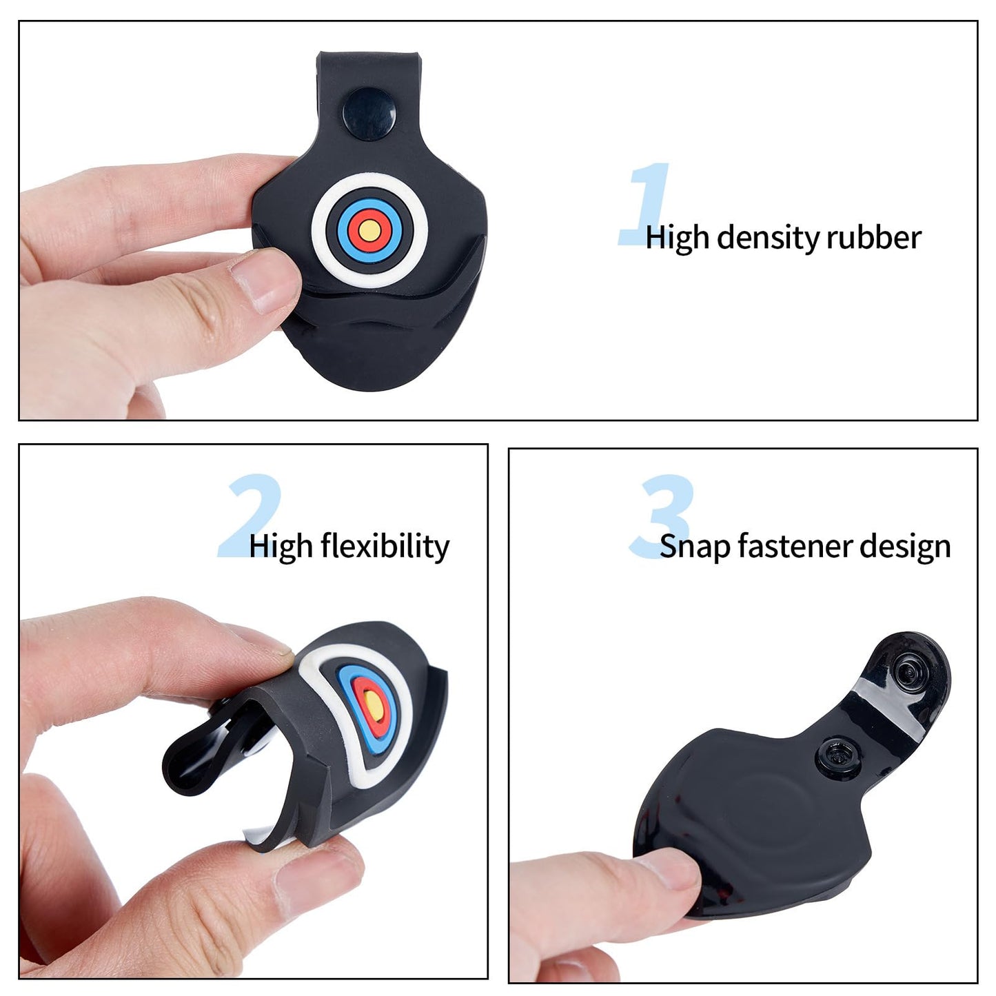 FEISIDUNWSF Archery Recurve Bow Limb Pad Small Bow Limb Tip Protector Durable Rubber Foot Pad for Bow Limbs Outdoor Hunting Shooting Training