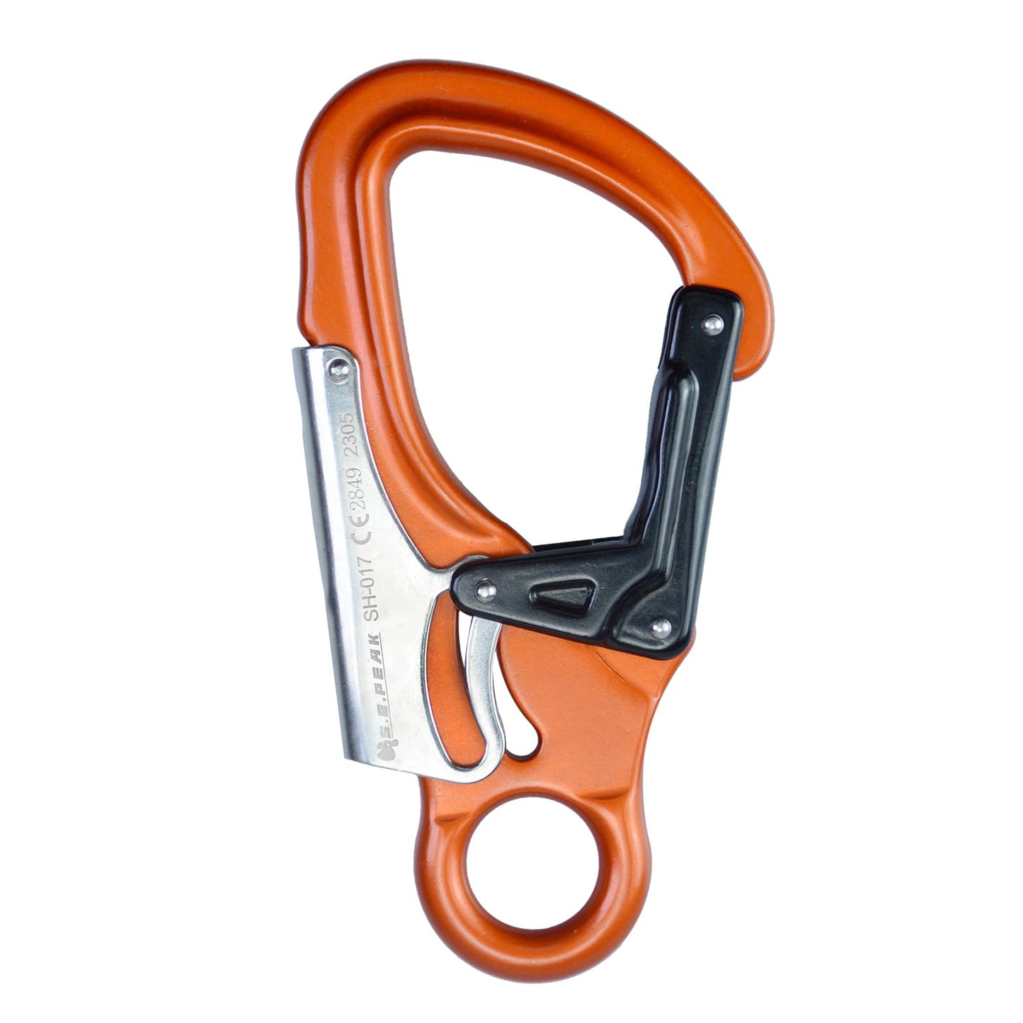 S.E.PEAK 25kN Aluminum Snap Hook, Lightweight Double Lock Captive Eye Forged Hook Clip, Rescue Gear Equipment for Climbing, Tree Work