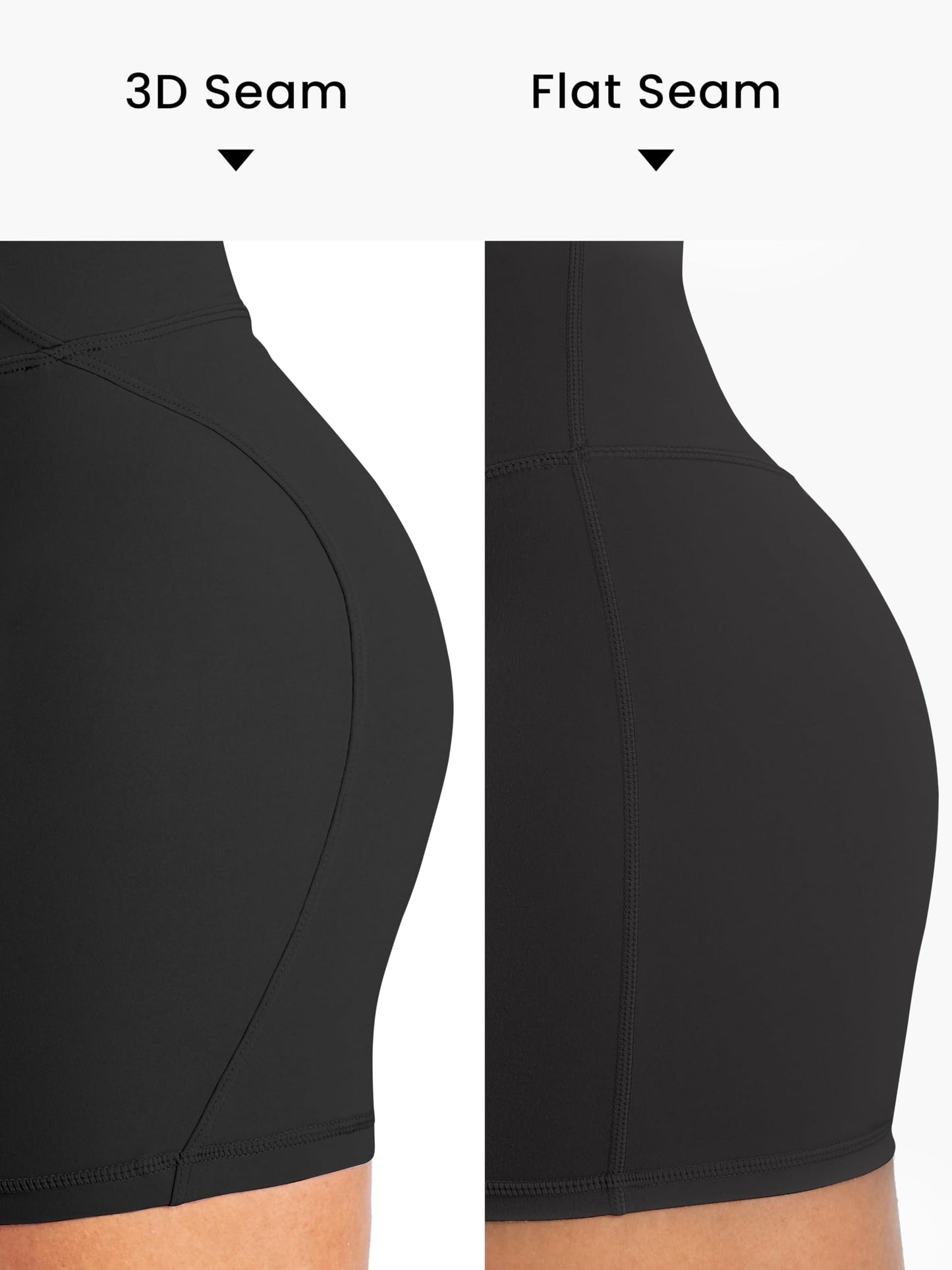 Sunzel No Front Seam Biker Shorts Women 5'' - High Waisted Tummy Control Yoga Shorts, Squat Proof Workout Gym Shorts Black Small