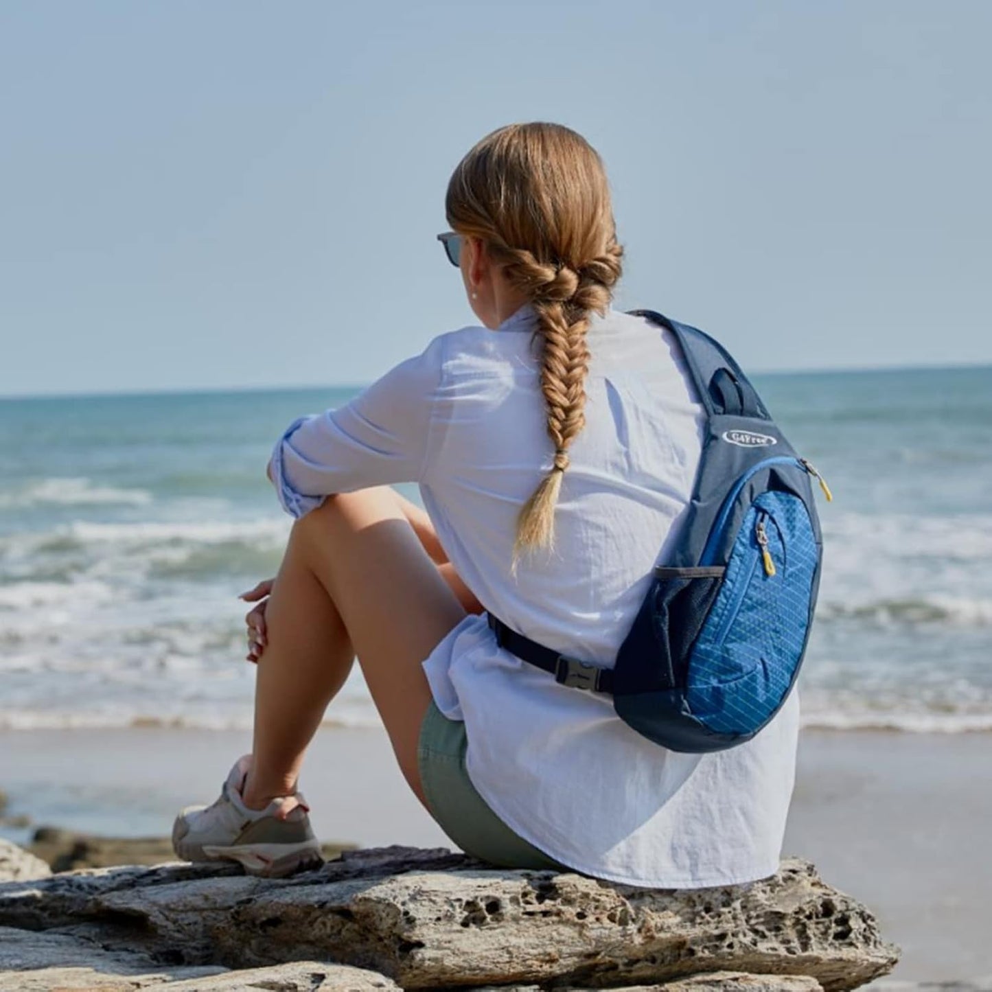 G4Free Sling Bag for Men Women, Small Crossbody Backpack Lightweight Chest Shoulder Bags for Travel, Outdoor and Sports (Black)