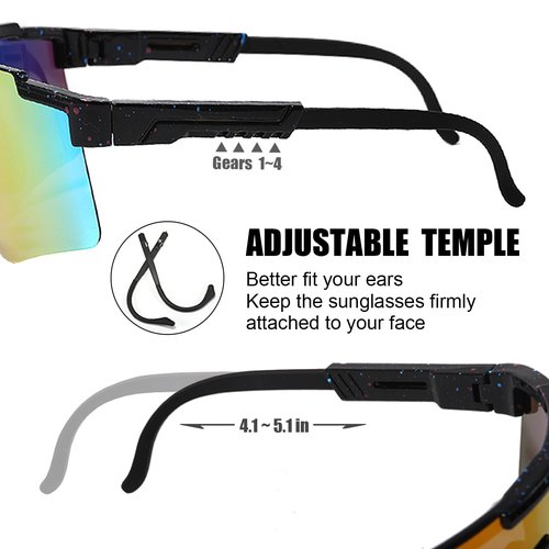 YUNBLL&KO Sports Vipers Sunglasses Men Women, UV400 Protection, Adjustable Temple & Nose Pad