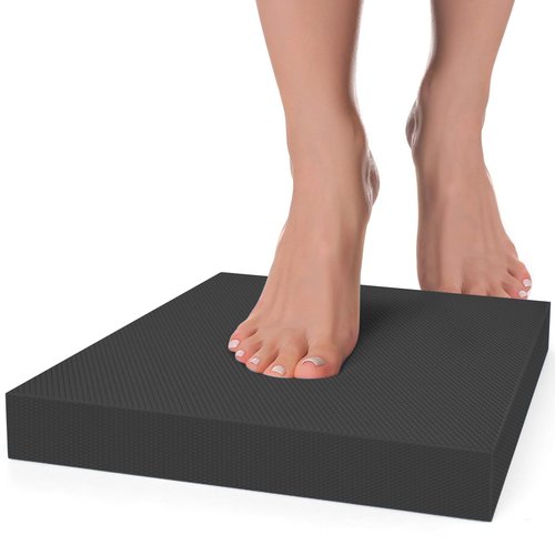Balance Pad- Exercise Foam Balance Pad for Physical Therapy, SETFLAGS Large Yoga Foam Pad for Rehabilitation Stability Workout Knee and Ankle Exercise Strength Training (15.7" x 13" x 2")