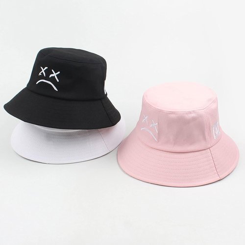 Bucket Hat Unisex Simple Caps Hip Hop Gorros Men Women Cap Beach Fishing Sunhat (US, Alpha, One Size, Black1)