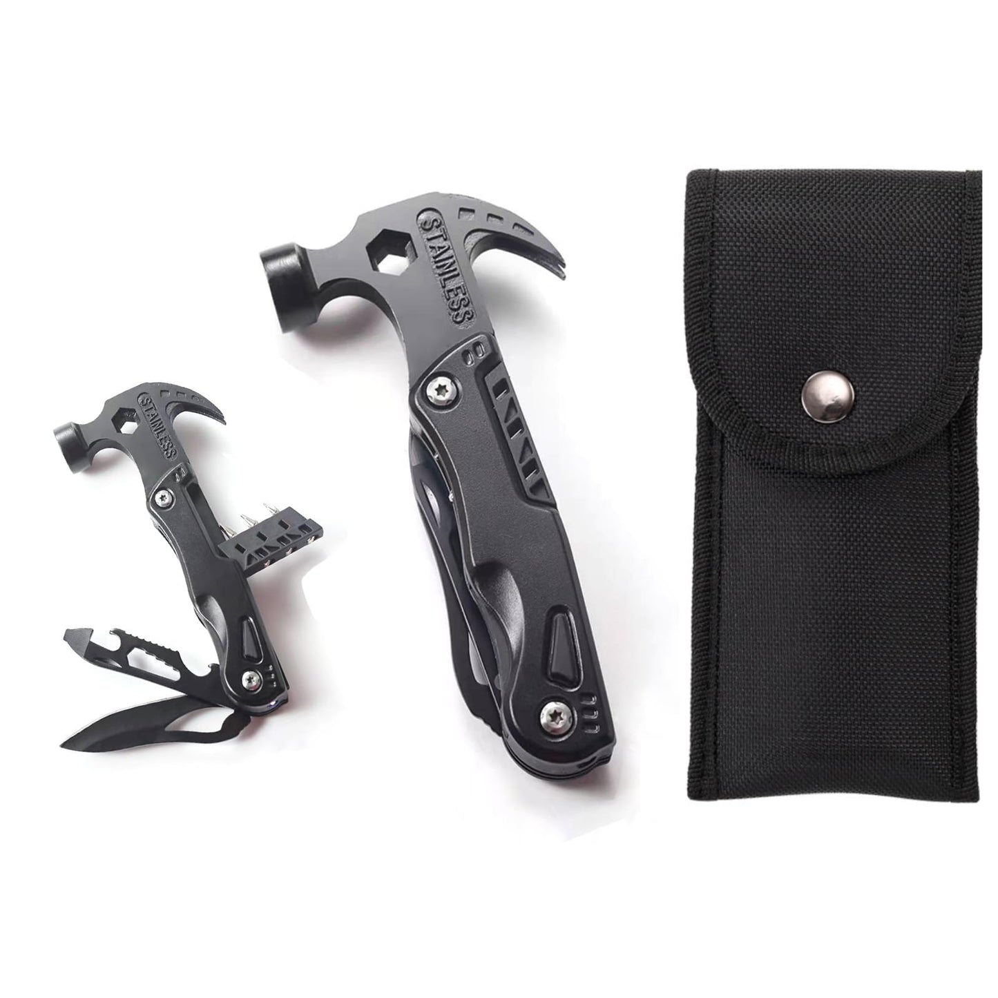 GCFTIFF All in One Survival Tools Hammer Multitool, Camping Hunting Hiking Presents,Cool Gadgets for Boyfriend Husband Grandpa Women Birthday Valentines