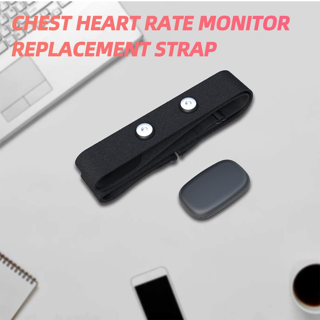 FITCENT Heart Rate Monitor Chest Replacement Strap Compatible with Polar H10 H9 H7, Adjustable Soft HR Belt Work for Polar Heart Rate Sensor