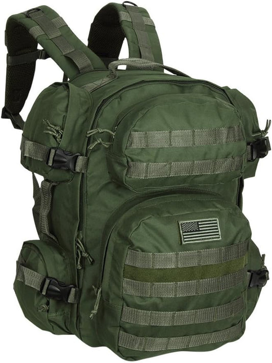NPUSA Men's Large Expandable Tactical Molle Hydration ReadyBackpack Daypack Bag - Tan