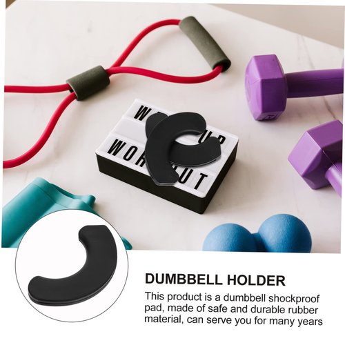 Toddmomy 20pcs Dumbbell Rest Portable Workout Equipment Fitness Accessories Floor Protector Mat Dumbbell Grips Fitness Tool Rubber Shockproof Pad Useful Dumbbell Holder Workout Tool Cushion