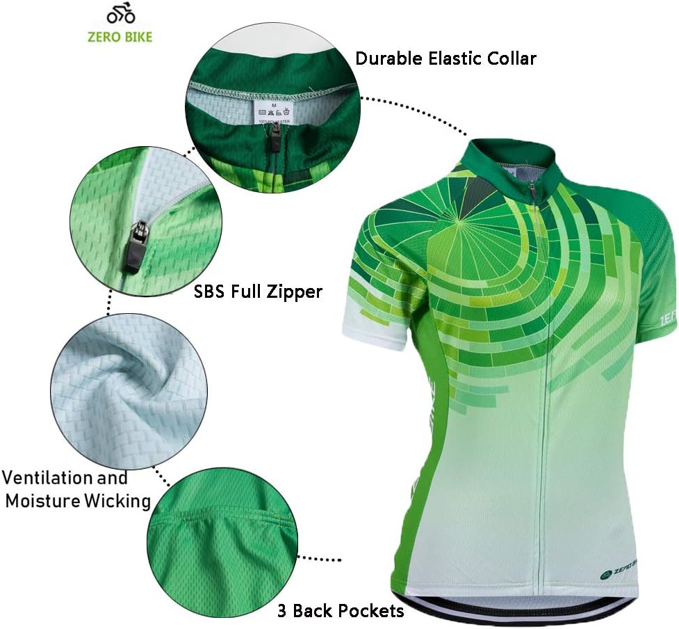 ZEROBIKE® Women's Short Sleeve Cycling Jersey Jacket Cycling Shirt Quick Dry Breathable Mountain Clothing Bike Top