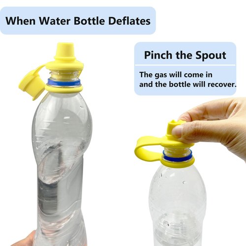 No Spill Silicone Bottles Top Spout for Toddlers, Water Bottle Topper for Toddlers, Water Bottle Spout Adapters, Protects Kids Mouth, 5 Pack (Upgraded)