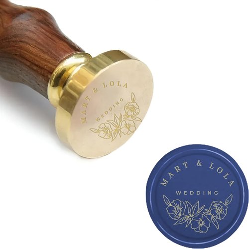 Custom Wax Seal Stamp,Personalized Wax Seal Stamp Kit with Your Design/Logo/Text for Wedding Invitations, Gift Wrapping, Envelopes, Party Favors,Christmas
