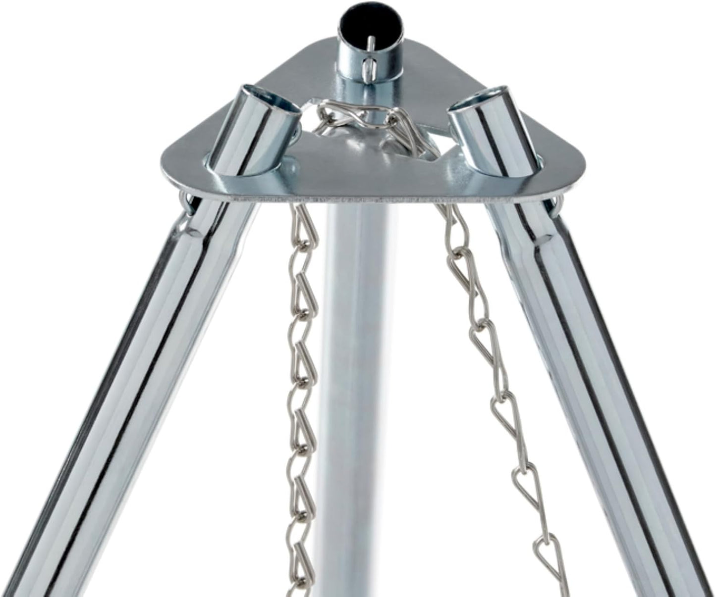 Coleman Tripod Campfire Grill & Lantern Hanger, Grill Grate with Adjustable Height for Cooking Over Fire, Steel Firepit Cooking Rack