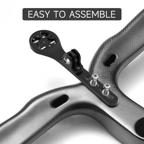 Bike Computer Mount - Out Front Mounts for Road Bikes Integrated Handlebar, Aluminium Alloy GPS Computer Combo Mount & GoPro Full Range