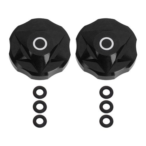 SG Store 2PCS Bicycle Front Fork Cap Shock Gas Cover Bike Suspension Cover Aluminum Alloy Cap Shoulder Protector Parts for Mountain Bicycle Road Bike, Black