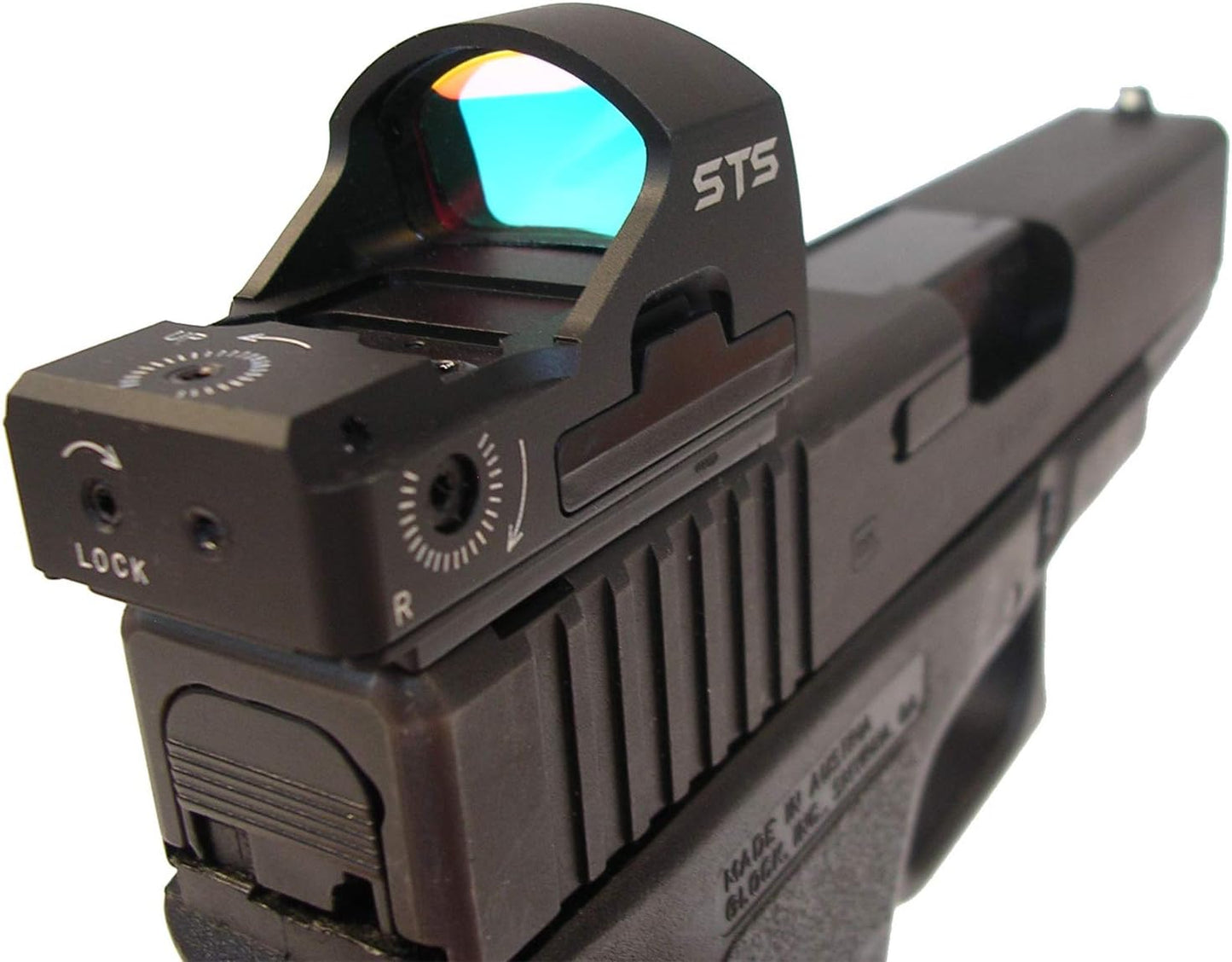 C-MORE Systems Micro Red Dot Sight STS2B, 1x Magnification, Made of Aircraft Grade Aluminum, Adjusts for Wind & Elevation, Ultra Bright, All Weather, Waterproof, Lightweight, Matte Black