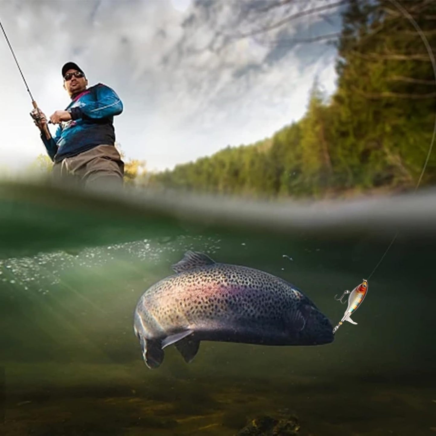 3D Eyes Reflective Bionic Bait,9.2cm/6g Soft Rubber Paddle Barbed Hooks Simulated Bass Trout Lure Bait for Freshwater Saltwater,Fishing Gear and Equipment for Men,Topwater Lures Attractants (Pink)