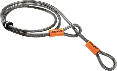 Kryptonite New York 1275 Cinch Ring Bike Chain Lock, 2.5 Feet Long Heavy Duty Anti-Theft Sold Secure Gold Motorcycle Lock with Evolution Disc Lock and Keys for Ultimate Security E-Bike, Scooter