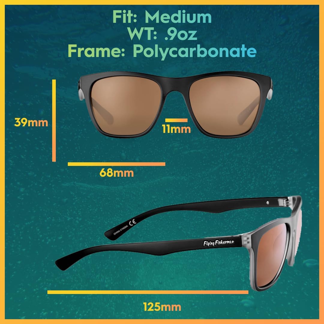 Flying Fisherman Fowey Polarized Sunglasses with AcuTint UV Blocker for Fishing and Outdoor Sports