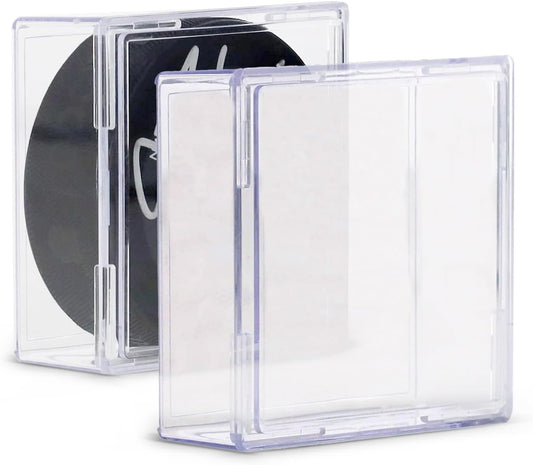 Stackable 6-Pack Crystal Clear Hockey Puck Display Case Holder