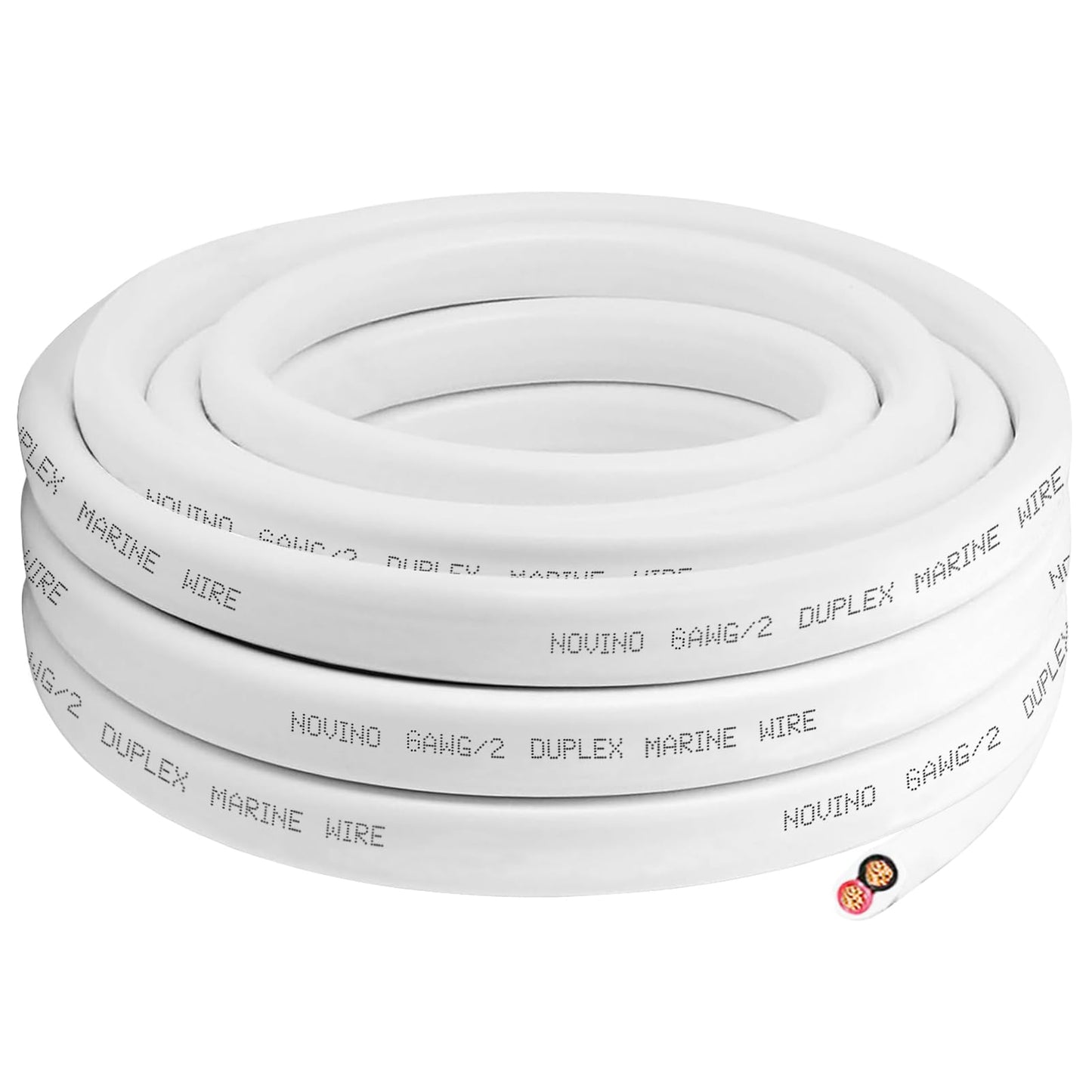 6 Gauge Marine Wire,6 AWG 10ft Duplex Marine Grade Wire Tinned Copper Boat Electrical Cable for Boat/Automotive/RV/Camper Outdoor Use