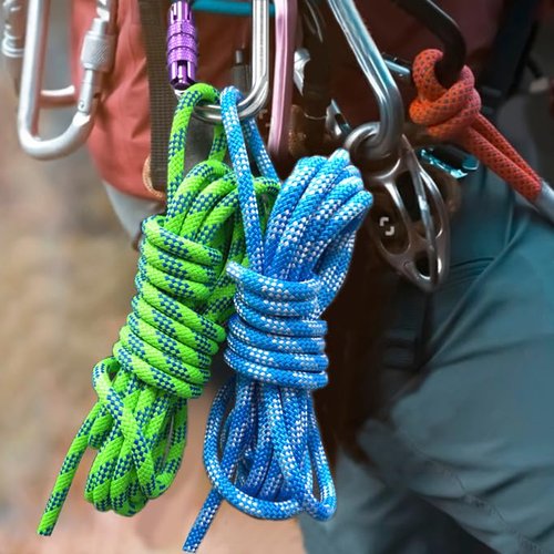 SEAMUS 8mm Prusik Accessory Cord 6M (20ft) UIAA Rock Climbing Rope 14Kn High Tensile Strength Rock Climbing Accessories Cord Double Braid Nylon Cord for Mountain Tree Climbing,Fire Rescue