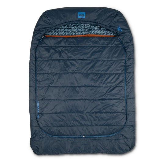Kelty Tru.Comfort Doublewide 2P 20 Degree Sleeping Bag, Two Person, Synthetic Fill, Couples & Family Camping, Overlanding – Removable Blanket, Wider Than Queen Sized Bed, Updated 2023 (Pageant Blue)