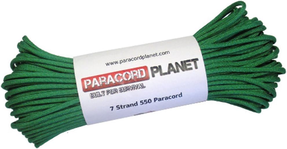 Paracord Planet 550 lb, 50' Foot Hank, Parachute Cord. Also Known as Paracord Rope, Parachute Rope, Utility Cord, Tactical Cord, and Military Cord. USA Made to Provide Durability and Strength.