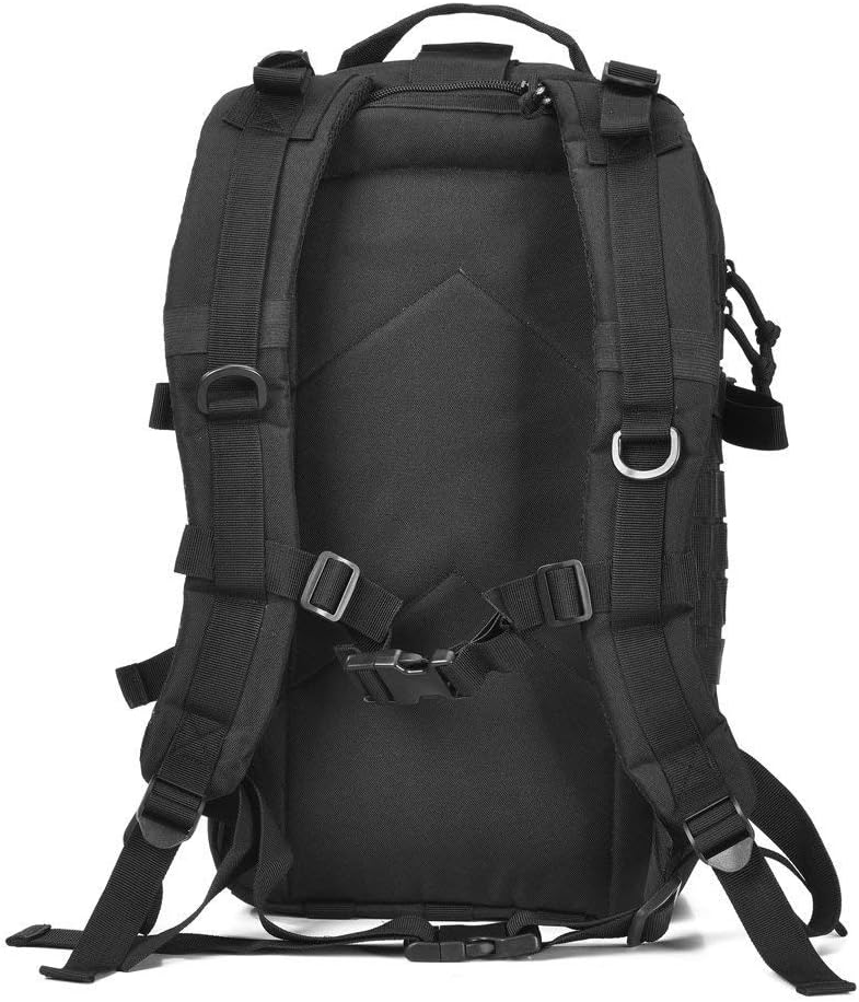 REEBOW GEAR Military Tactical Backpack for Men Large 34L Army 3 Day Assault Pack Molle Bag Backpacks (34L, Black)