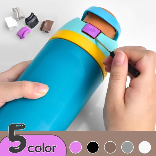 Sankoly 5 Pcs Replacement Button Compatible with Owala FreeSip 19/24/32/40oz,Water Bottle Lid Switch Replacement with Springs and Tiny Screw Driver, 5 Color