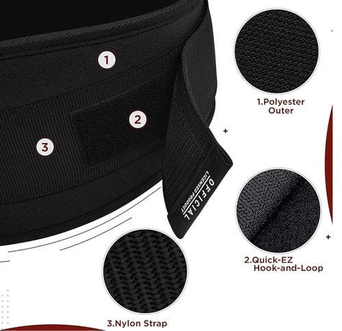 RDX RX5 Weightlifting Belt for Men & Women, Heavy Duty Powerlifting Belt with Thick EVA Foam Padding, Roller/Tension Buckle for Bodybuilding, Powerlifting, Lifting, Squat, Deadlift & Weight Training (X-Large)