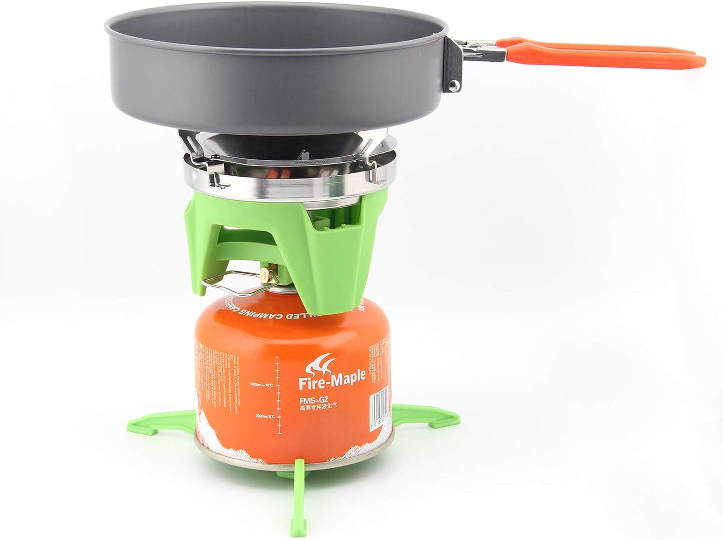 Fire-Maple Camping Backpacking Stove Camp Stove Backpacking Cooking Set 1L Camping Pot Fixed Star 2 Cooking System (Green)