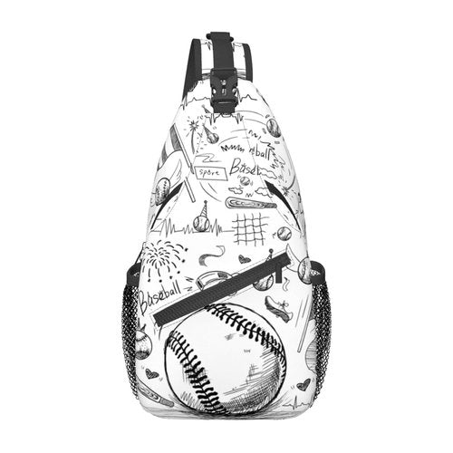 Baseball Sling Bag Sport Ball Chest Bag Casual Backpack Baseball Crossbody Bags Travel Hiking Daypack For Adults Women Men Gifts