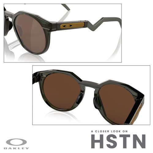 Oakley OO9242 HSTN 924203 52MM Olive Ink/Prizm Tungsten Round Sunglasses for Men + Bundle Accessory Leash Kit, Microfiber Pouch