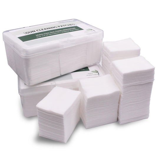 3000 Pieces Gun Cleaning Patches with Storage Case Highly Absorbent Lint Free Gun Wipes 2" Square Gun Patches for Pistol Rifle Firearms Fit for .22-.45 Cal Firearms (3000)