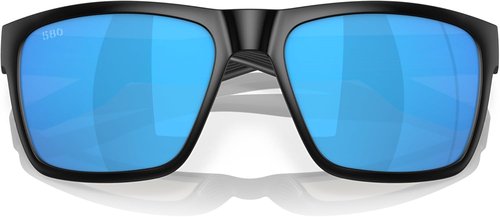 Costa Man Sunglasses Matte Black Frame, Blue Mirror Lenses, 59MM