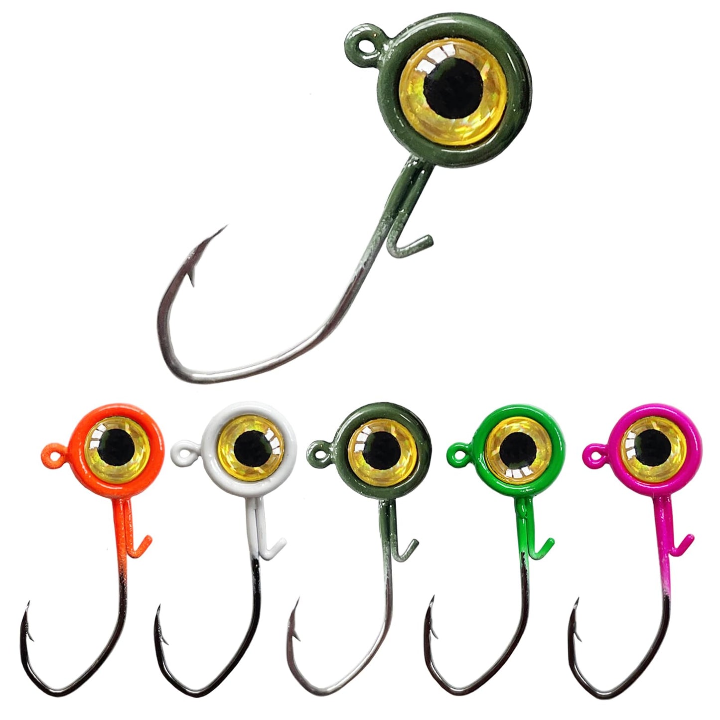 Fish Corner 20pcs Crappie Jig Heads, Assort, 1/8oz