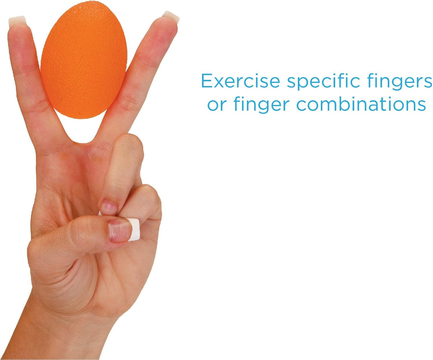 NOVA Hand Exerciser Oval Egg, Hand Grip Squeeze Oval Ball for Strength, Stress and Recovery, Comes in 3 Resistance Levels - Pink Soft, Orange Medium and Blue Firm