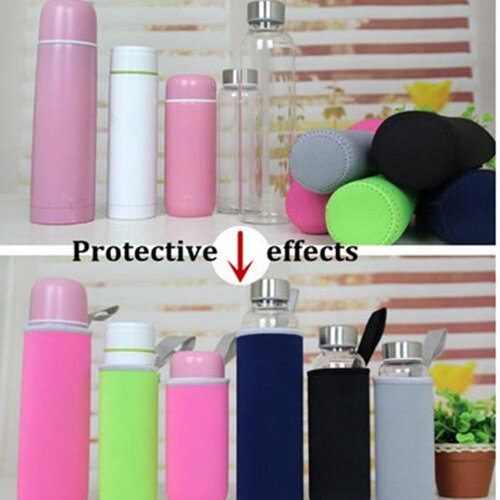candygirlft Water Bottle Carrier Bag 25 oz, Water Bottle Sleeve, Water Bottle Holder Bag, Bottle Pouch Holder, 24oz Neoprene Sleeve Sports Water Bottle Accessories for Hiking Travelling (24 oz-2pack)