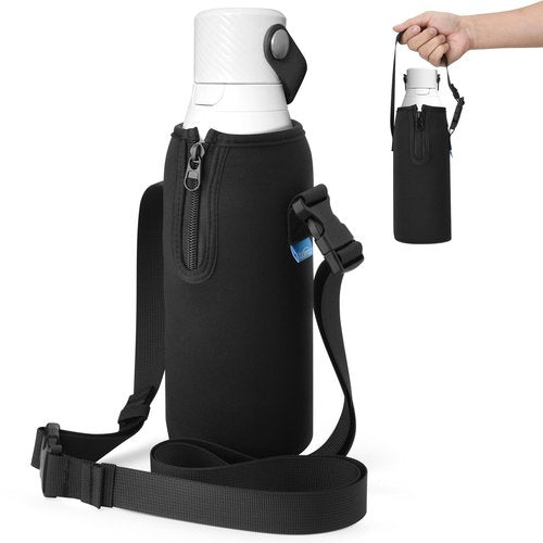 Xxerciz Water Bottle Carrier Bag for Brita 36 oz Filtering Bottle, Insulated Neoprene Water Bottle Holder with Adjustable Strap, Travel Bottle Carrier Pouch Sleeve for Outdoor Camping, Hiking, Gym