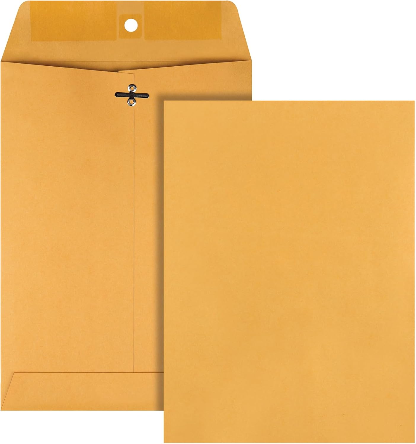 Quality Park 6 x 9 Clasp Envelopes, Clasp and Gummed Closures for Storing or Mailing, 28 lb Kraft Paper, 100 per Box (QUA37855)