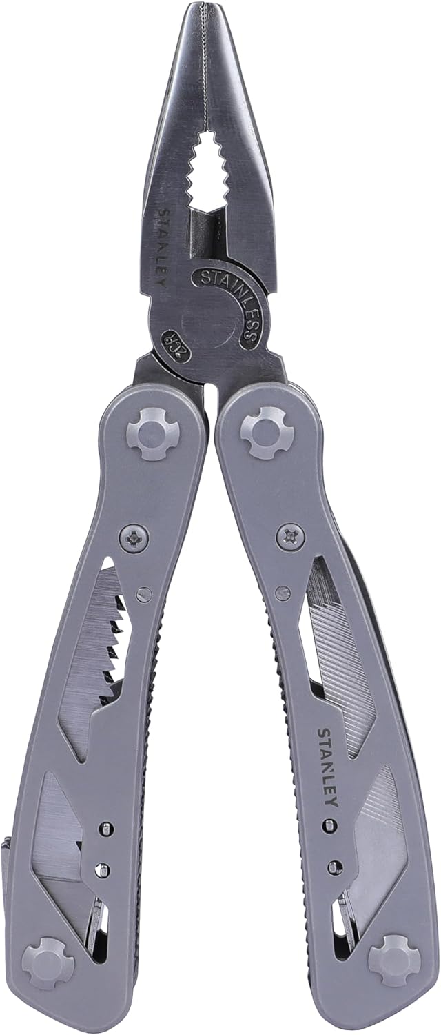 STANLEY Multitool, 12-in-1, Stainless Steel, Black Pouch (84-519K)
