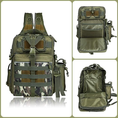 BLISSWILL Outdoor Tackle Bag - Large Water-Resistant Fishing Backpack