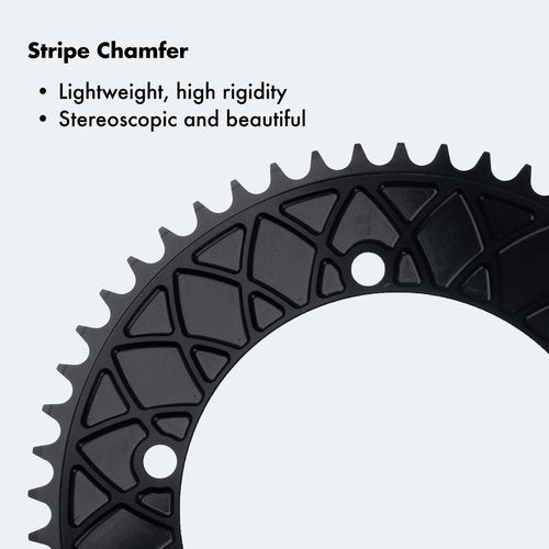 DJC 144BCD Round Chainring Fixed Gear Fixie Track Bike 47T 49 51 53 55 57 59 61T Single Speed Chainwheel 1/2 * 1/8 144 Bcd (47T)