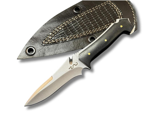 Hunting Knife – Jack Krauser Replica Carbon Steel Fixed Blade Knife with Sheath | Skinning Knife for Hunting, Fishing, Camping, Survival | Knives for Men