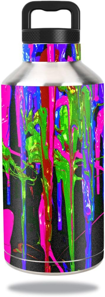 MightySkins Skin Compatible with Ozark Trail Water Bottle 64 oz wrap Cover Sticker Skins Rainbow Explosion