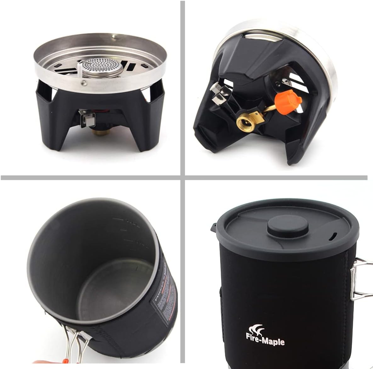 Fire-Maple Fixed Star 1 Camping Backing Stove Cooking System with Camp Pot Portable Propane Gas Stove Burner