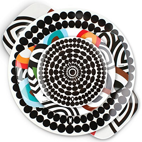 French Bull Rectangular Melamine Platter - Foli Design, 19 Inch, Shatterproof & Dishwasher Safe