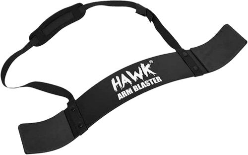 HWK Arm Blaster for Biceps & Triceps, Heavy Duty Aluminum Bicep Blaster with Thick Neoprene Padding for Neck Support, Adjustable Straps for Weightlifting & Bodybuilding, Portable Arm Workout Equipment