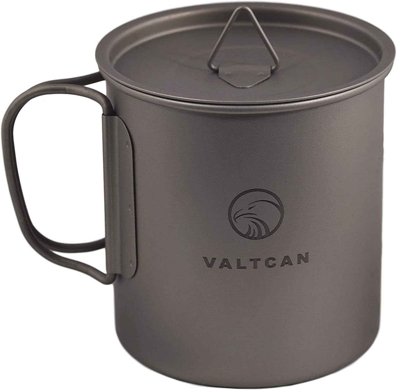 Valtcan 450ml Titanium Camping Cup with Tight Lid 15.2oz or 1.9 Cups Capacity