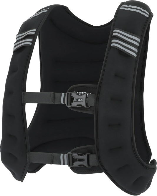 FITNESS MANIAC USA Weighted Vest, 10lb/12lb/15lb/20lb Weight Vest with Reflective Stripe for Workout, Strength Training, Running, Fitness, Muscle Building, Weight Loss, Weightlifting