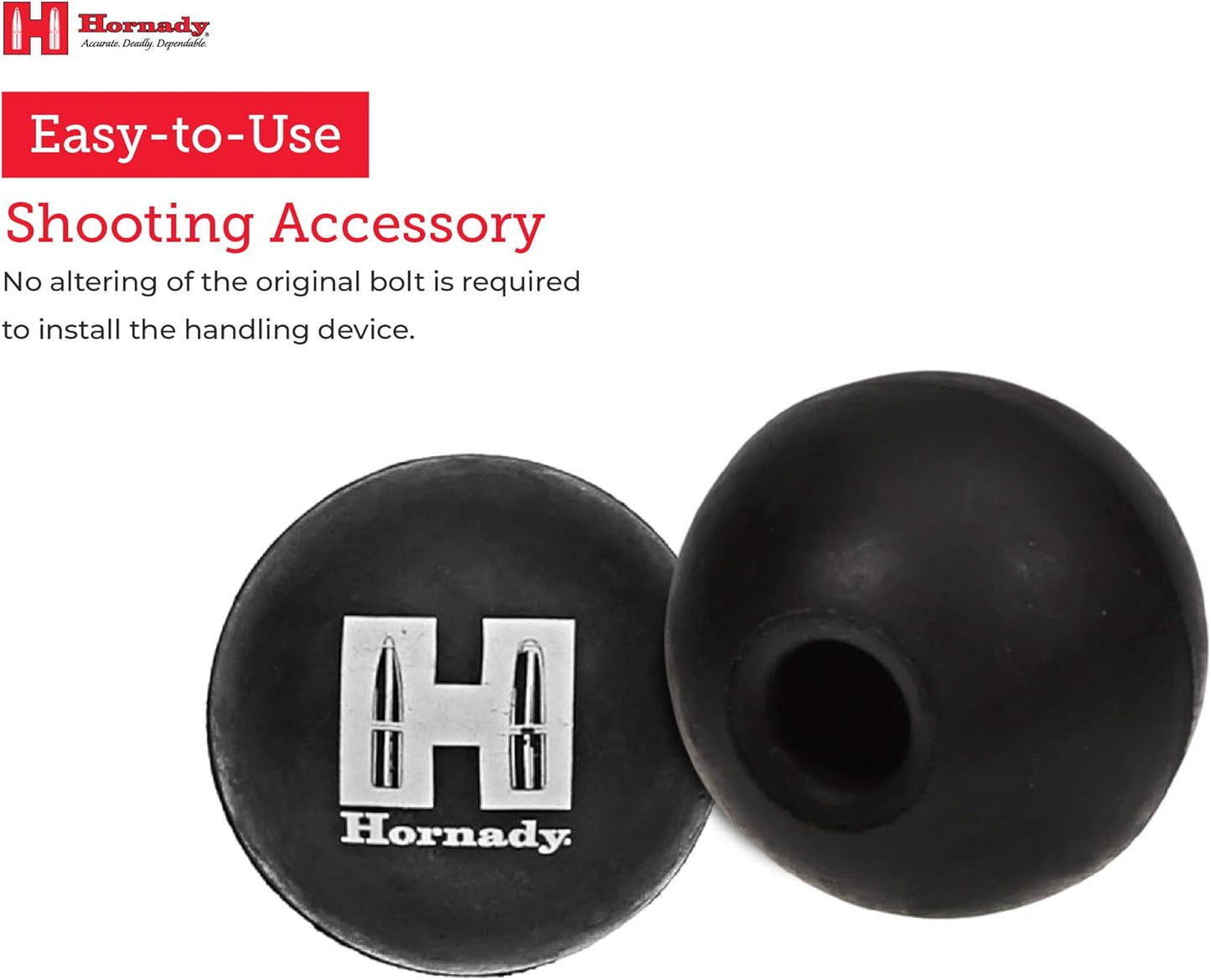 Hornady Lock-N-Load Bolt Ball – A Firearm Accessory for Faster Reloads – Easy Grip When Shooting with Gloves, Ideal for Hunting – Item No. 99123